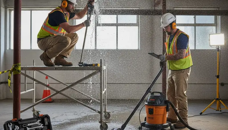 Emergency plumber in Albany, NY repairing a burst pipe in a home
