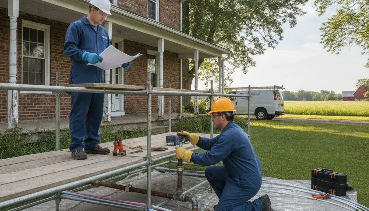 Albany NY emergency plumber repairing a leaking pipe for residential plumbing service
