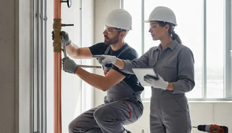 Albany, NY plumber repairing a home pipe for emergency plumbing service
