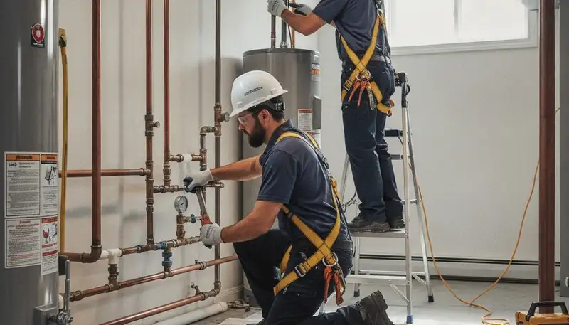 Albany, NY plumber repairing a residential pipe for emergency plumbing service