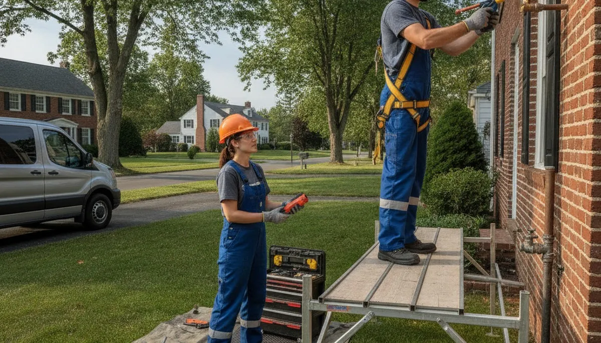 Albany, NY emergency plumber repairing a leaking pipe for a plumbing service call