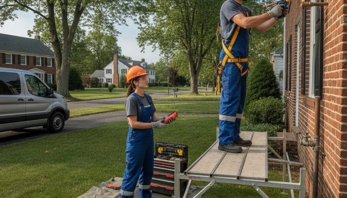 Albany, NY emergency plumber repairing a leaking pipe for a plumbing service call