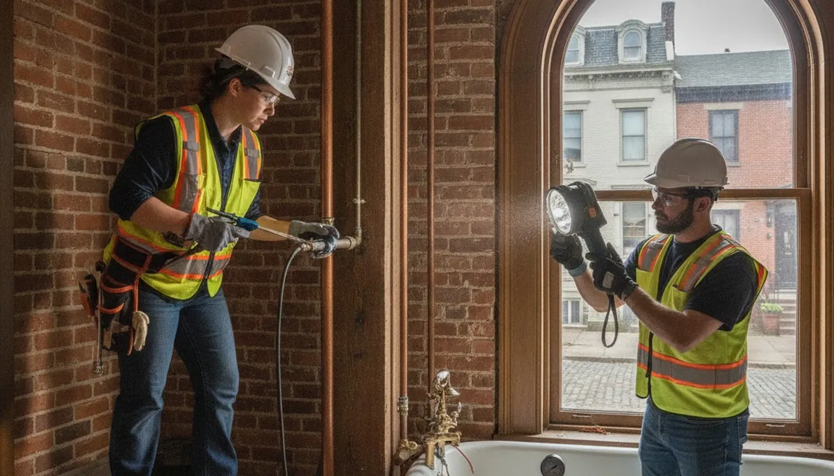Albany, NY plumber repairing a burst pipe for emergency plumbing service