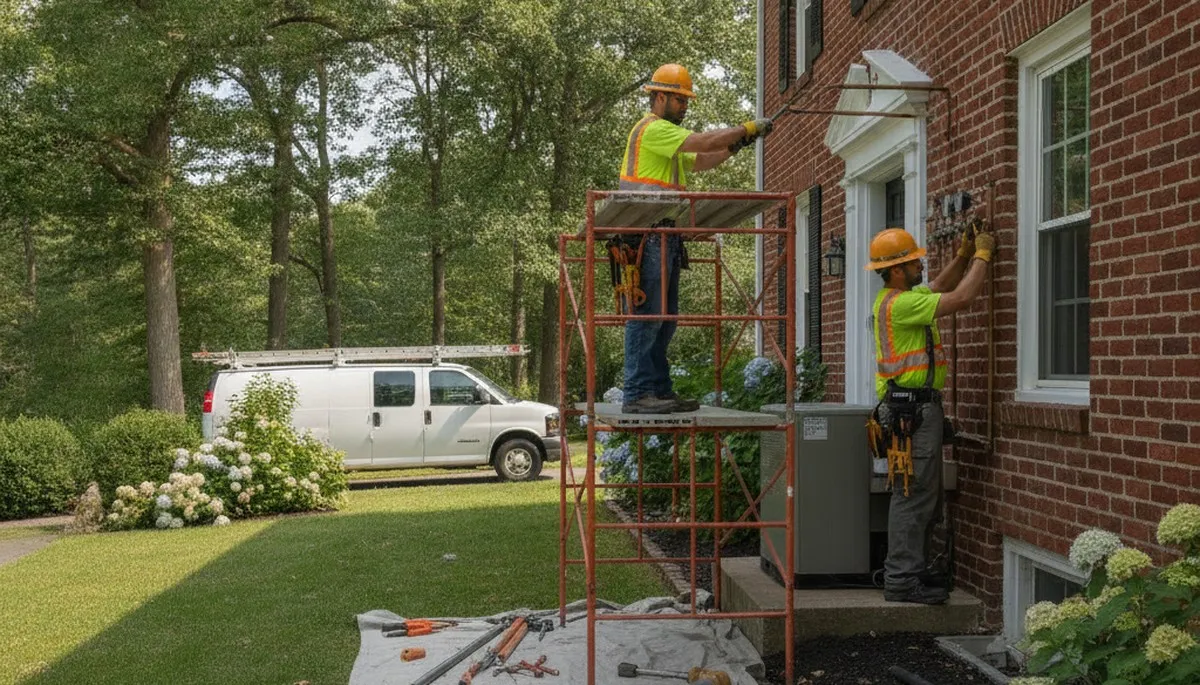 Emergency plumber in Albany, NY repairing a residential pipe leak for 24/7 plumbing service