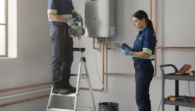Tankless water heater installation service for Albany, NY home by local plumber